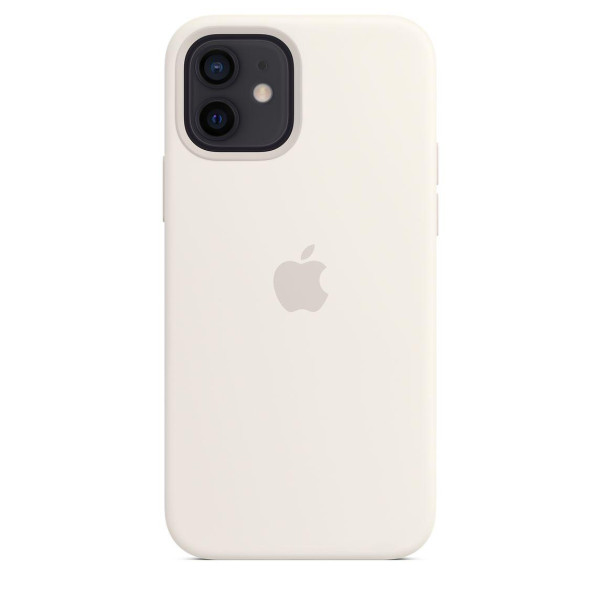 Силиконовый чехол-накладка Apple Silicone Case for iPhone 12/12 Pro, White (HC)(A)