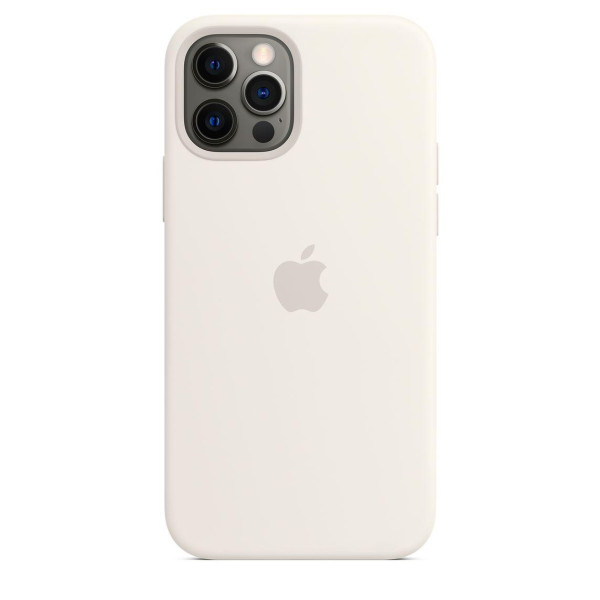 Силиконовый чехол-накладка Apple Silicone Case for iPhone 12/12 Pro, White (HC)(A)