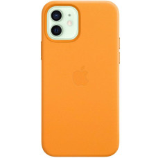 Шкіряний чохол накладка Apple Leather Case with MagSafe for iPhone 12 | 12 Pro, California Poppy (MHKC3)