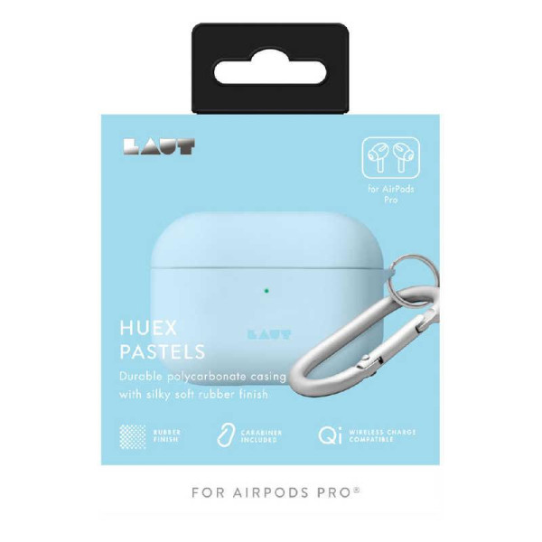 Силиконовый чехол для наушников Laut Huex Pastels Case for AirPods Pro, Blue (L_APP_HXP_BL)