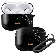 Чехол для наушников мраморный Laut Huex Elements Case for AirPods Pro, Black Maromour (L_APP_HXE_MB)