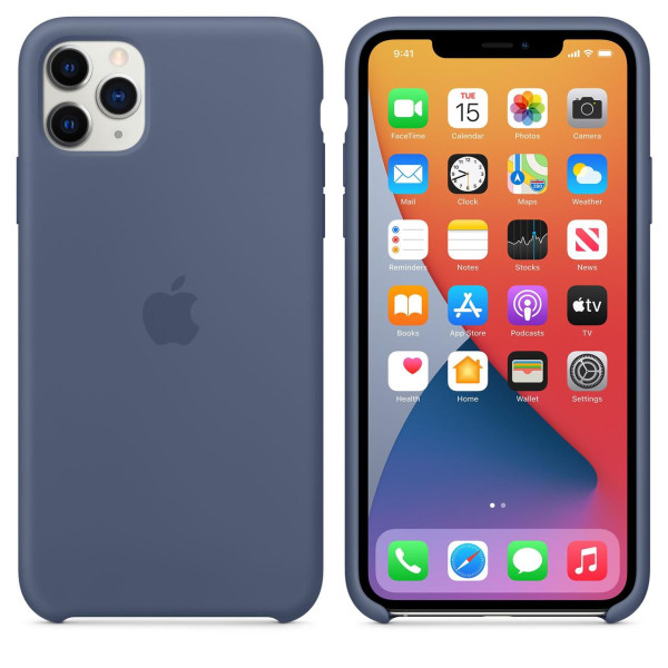 Силиконовый чехол накладка Apple Silicone Case for iPhone 11 Pro Max, Alaskan Blue (HC)