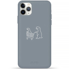 Чехол накладка Pump Silicone Minimalistic Case for iPhone 11 Pro Max, Dino Market # (PMSLMN11PROMAX-1/307)