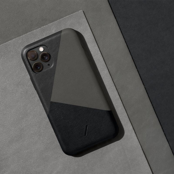 Шкіряний чохол накладка Native Union Clic Marquetry Case for iPhone 11 Pro Max, Black (CMARQ-BLK-NP19L)