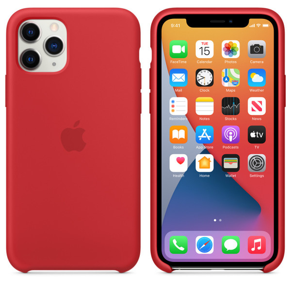 Силиконовый чехол-накладка Apple Silicone Case for iPhone 11 Pro, Red (HC)