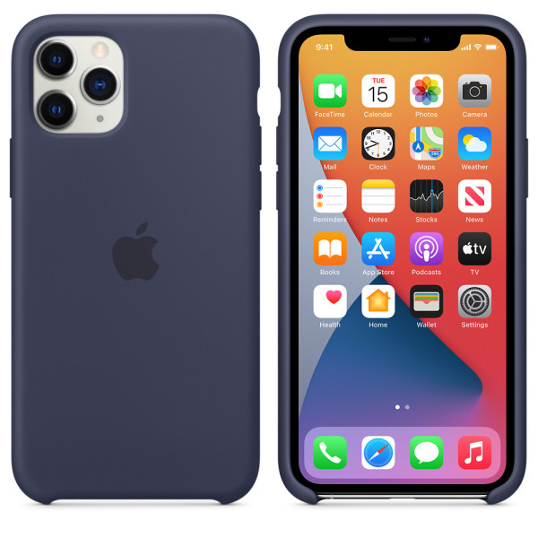 Силиконовый чехол-накладка Apple Silicone Case for iPhone 11 Pro, Midnight Blue (HC)