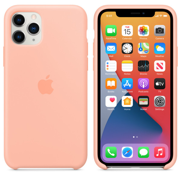 Силиконовый чехол-накладка Apple Silicone Case for iPhone 11 Pro, Grapefruit (HC)