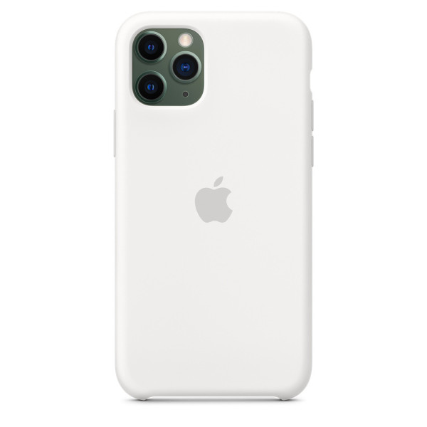 Силиконовый чехол-накладка Apple Silicone Case for iPhone 11 Pro, White (HC)