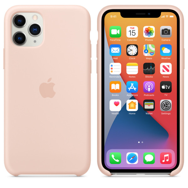 Силиконовый чехол-накладка Apple Silicone Case for iPhone 11 Pro, Pink Sand (HC)