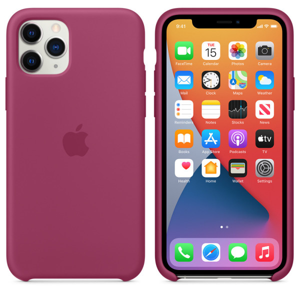Силиконовый чехол-накладка Apple Silicone Case for iPhone 11 Pro, Pomegranate (HC)