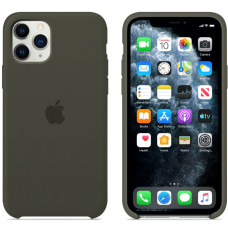 Силиконовый чехол-накладка Apple Silicone Case for iPhone 11 Pro Dark Green (HC) (A)