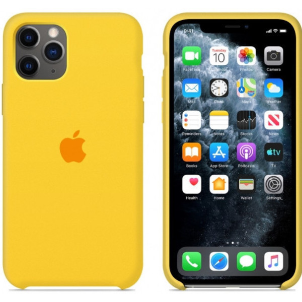 Силиконовый чехол-накладка Apple Silicone Case for iPhone 11 Pro, Yellow (HC) (A)