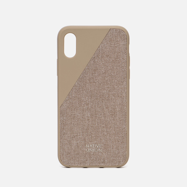 Чехол-накладка Native Union Clic Canvas for iPhone XS/X, Taupe (CCAV-TAU-CV-NP17)
