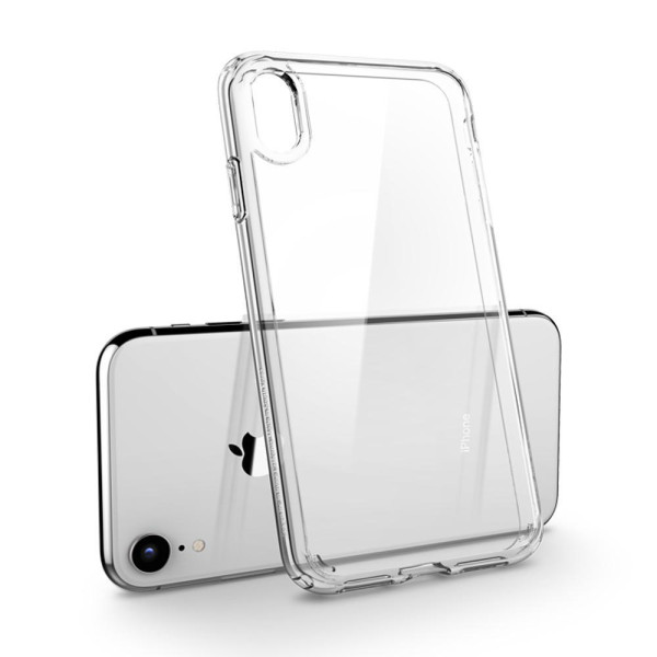 Прозрачный чехол накладка Spigen Ultra Hybrid for iPhone Xr, Clear (063CS25115)