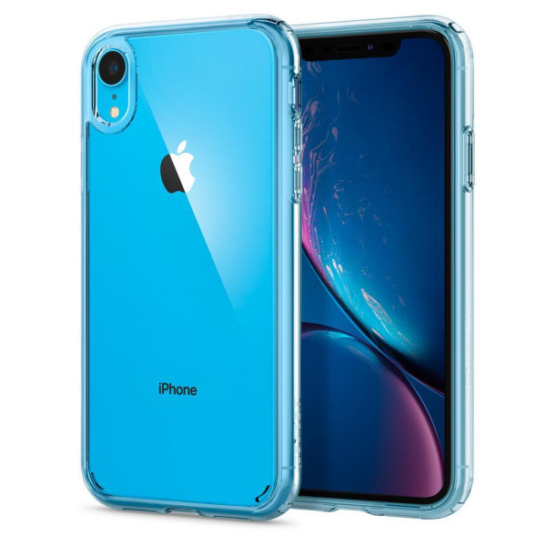 Прозрачный чехол накладка Spigen Ultra Hybrid for iPhone Xr, Clear (063CS25115)