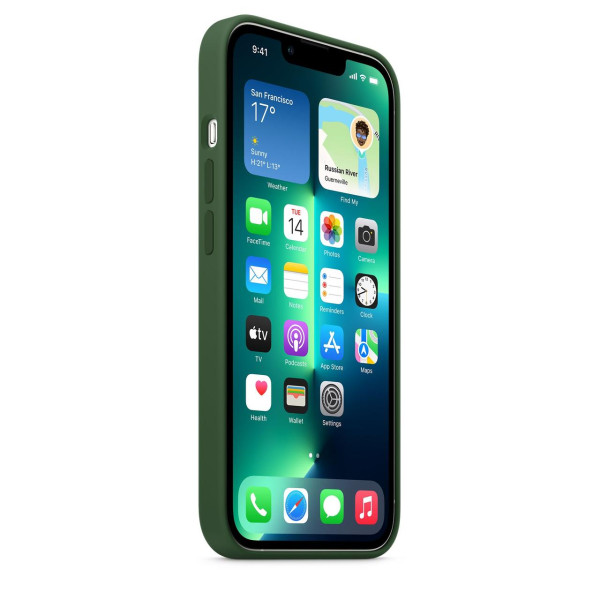 Cиликоновый чехол накладка Silicone Case for iPhone 13 Pro Max, Clover (HC)(A)