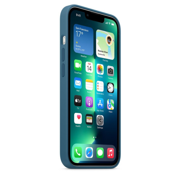 Cиликоновый чехол накладка Silicone Case for iPhone 13 Pro Max, Blue Jay (HC)(A)