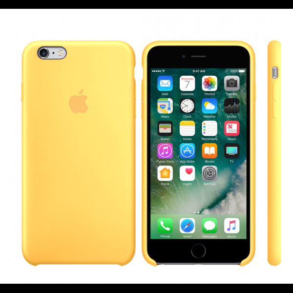 Силиконовый чехол накладка Apple Silicone Case for iPhone 6S Plus, Yellow (HC)
