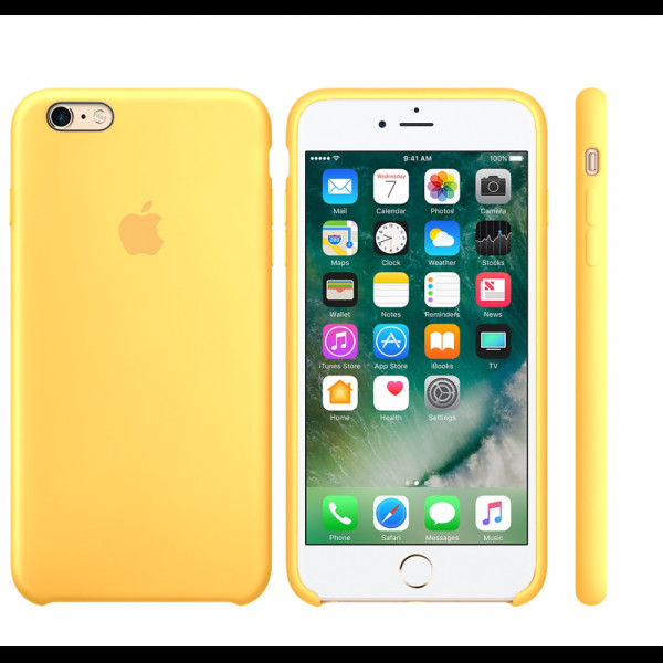 Силиконовый чехол накладка Apple Silicone Case for iPhone 6S Plus, Yellow (HC)