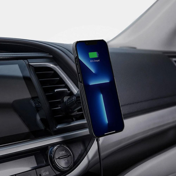 Автодержатель с беспроводной зарядкой Pitaka MagEZ Car Mount Pro Car Vent Black CM4001Q