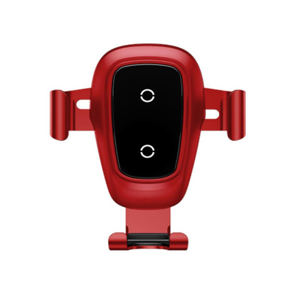 Автодержатель с беспроводной зарядкой Baseus Gravity Car Mount Metal Wireless Charger, Red