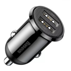 Автомобильное зарядное устройство Baseus Car Charger Grain Pro 4.8A 2USB, Black (CCALLP-01)