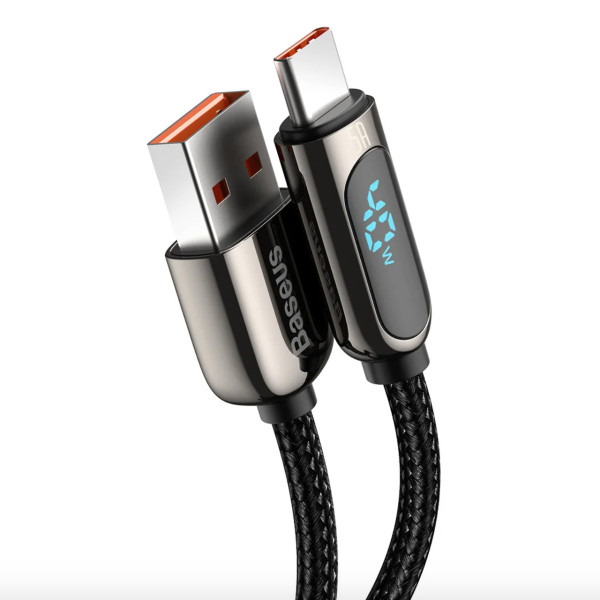 Кабель синхронизации Baseus Display 5A Fast Type C 1m Cable, Black