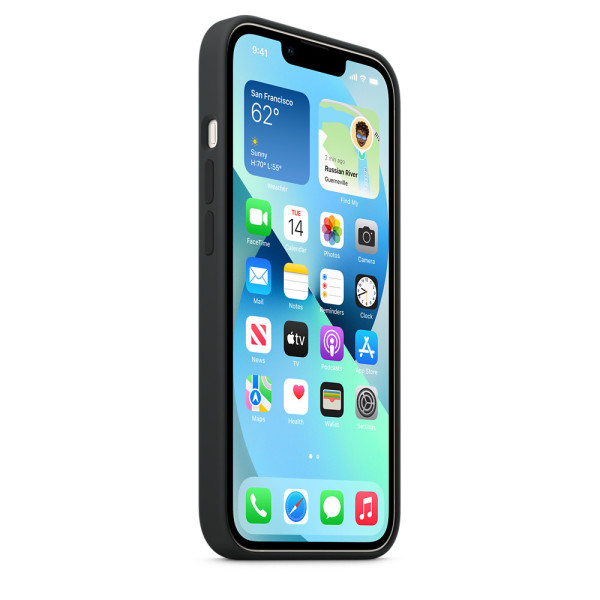 Силиконовый чехол-накладка Silicone Case for iPhone 13, Black (HC)(A)