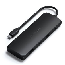 Хаб-адаптер Satechi Aluminum Type-C Hybrid Multiport Adapter, Black (ST-UCHSEK) (без SSD)