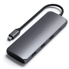 Хаб-адаптер Satechi Aluminum Type-C Hybrid Multiport Adapter, Space Gray (ST-UCHSEM) (без SSD)