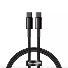 Кабель синхронизации Baseus Tungsten Gold Type C to Type C 100W 1m Cable, Black
