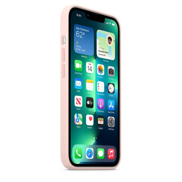 Чехол-накладка Silicone Case with MagSafe for iPhone 13 Pro Max, Chalk Pink (HC)