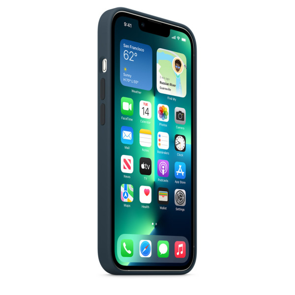 Чехол-накладка Silicone Case with MagSafe for iPhone 13 Pro Max, Abyss Blue (HC)