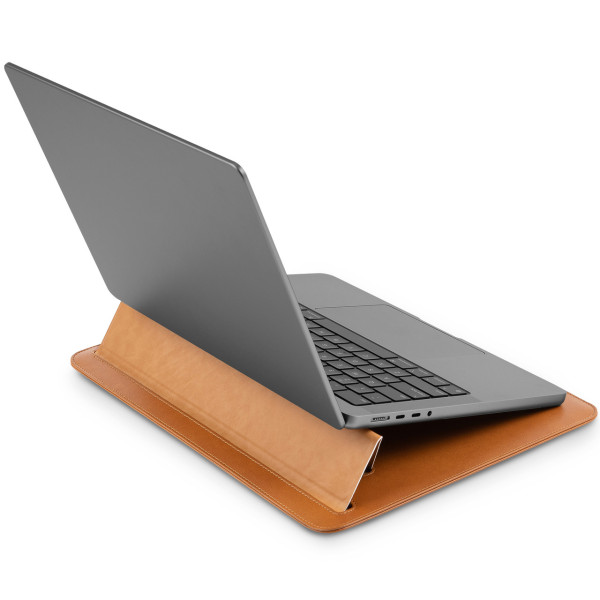 Чехол конверт Moshi Muse 14" 3-in-1 Slim Laptop Sleeve for MacBook Pro 14", Caramel Brown (99MO034752)