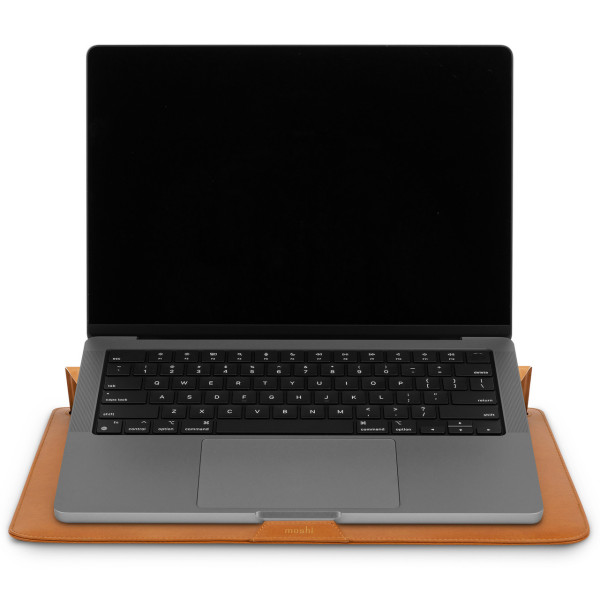 Чехол конверт Moshi Muse 14" 3-in-1 Slim Laptop Sleeve for MacBook Pro 14", Caramel Brown (99MO034752)