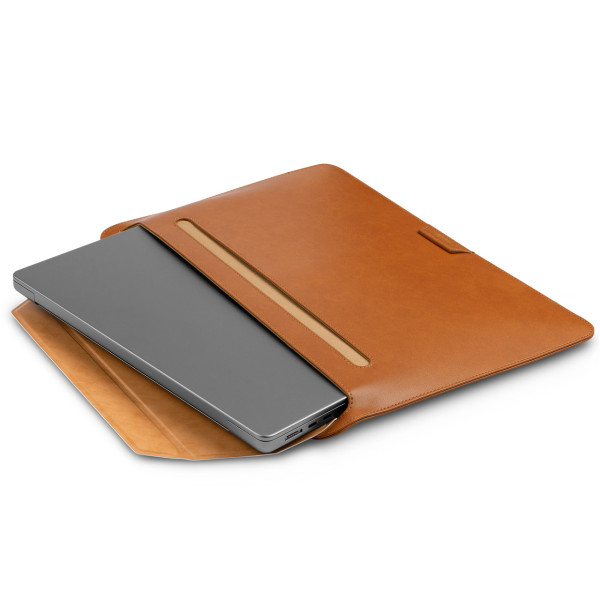 Чехол конверт Moshi Muse 14" 3-in-1 Slim Laptop Sleeve for MacBook Pro 14", Caramel Brown (99MO034752)