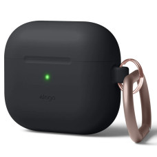 Чехол для наушников с карабином Elago Hang Silicone Case for Airpods 3rd Gen, Black (EAP3HG-HANG-BK)