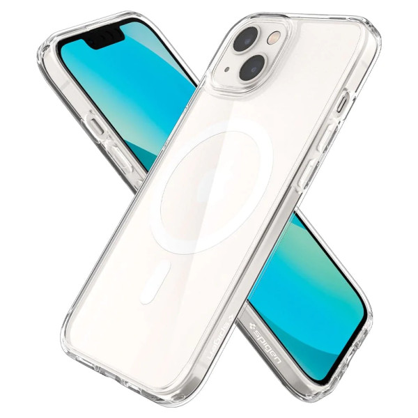 Чехол накладка Spigen Ultra Hybrid Case with MagSafe for iPhone 13, White (ACS03528)