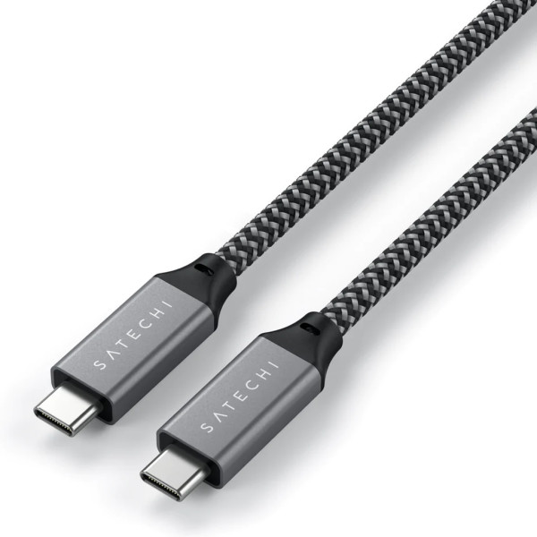 Кабель синхронизации Satechi USB4 C to C 80sm Cable 100W, Space Gray (ST-U4C80M)