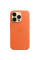 Кожанный чехол-накладка Apple Leather Case with MagSafe for iPhone 14 Pro Max, Orange (MPPR3)