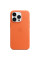 Кожанный чехол-накладка Apple Leather Case with MagSafe for iPhone 14 Pro Max, Orange (MPPR3)