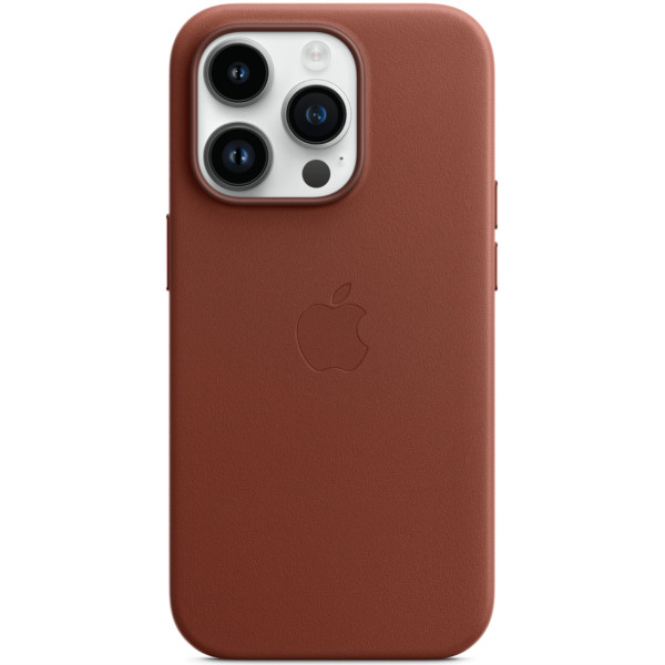 Кожанный чехол-накладка Apple Leather Case with MagSafe for iPhone 14 Pro Max, Umber (MPPQ3)