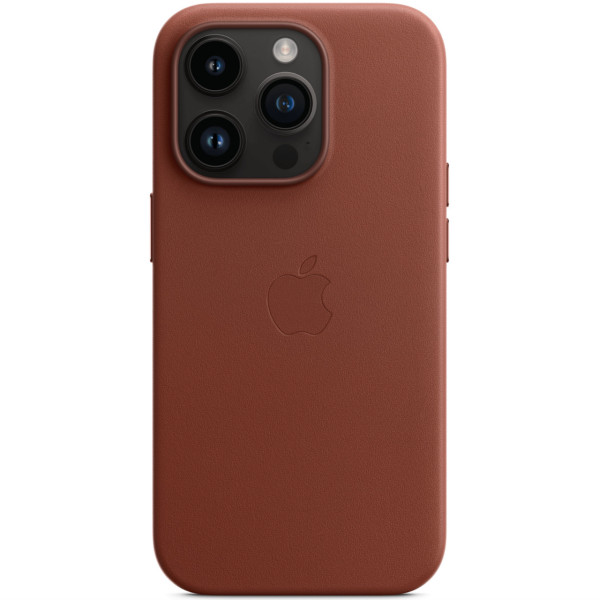 Кожанный чехол-накладка Apple Leather Case with MagSafe for iPhone 14 Pro Max, Umber (MPPQ3)