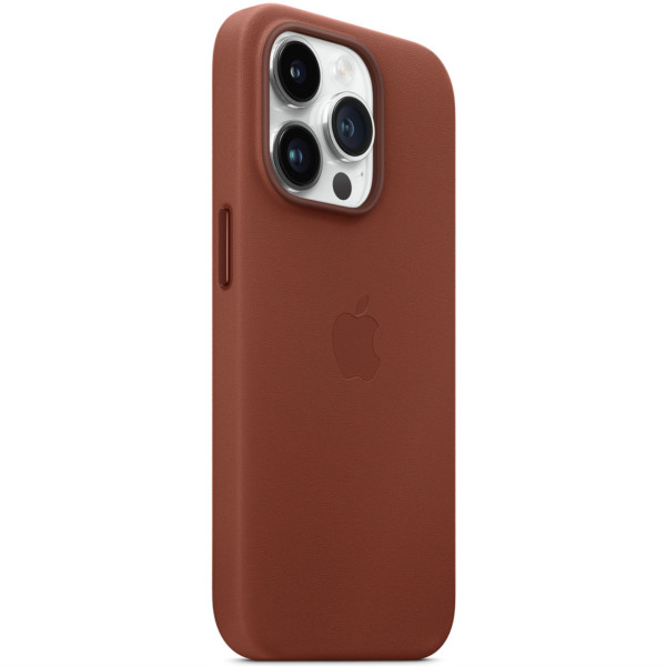 Кожанный чехол-накладка Apple Leather Case with MagSafe for iPhone 14 Pro Max, Umber (MPPQ3)