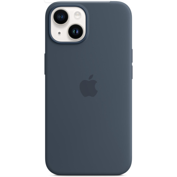 Чехол-накладка Apple Silicone Case with MagSafe for iPhone 14, Storm Blue (HC)