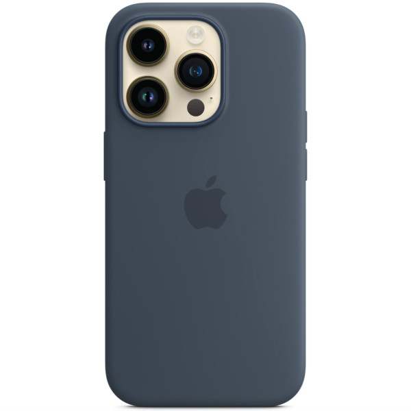 Чехол-накладка Apple Silicone Case with MagSafe for iPhone 14 Pro Max, Storm Blue (HC)