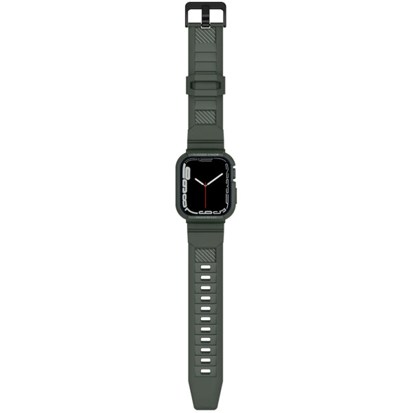 Чехол + ремешок для Apple Watch Spigen Rugged Case + Band for Watch 45/44, Military Green (062CS26016)