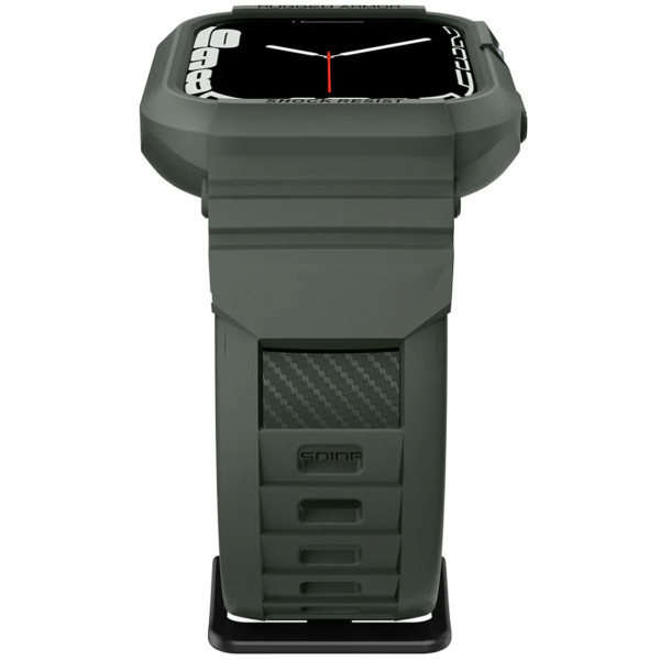 Чехол + ремешок для Apple Watch Spigen Rugged Case + Band for Watch 45/44, Military Green (062CS26016)
