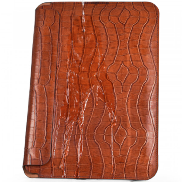 Кожаный чехол WIWU Skin Croco Geniunie Leather Sleeve Series for MacBook 14" [2021], Brown