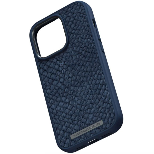 Чехол-накладка Njord Salmon Leather MagSafe Case for iPhone 14 Pro, Blue (NA44SL01)